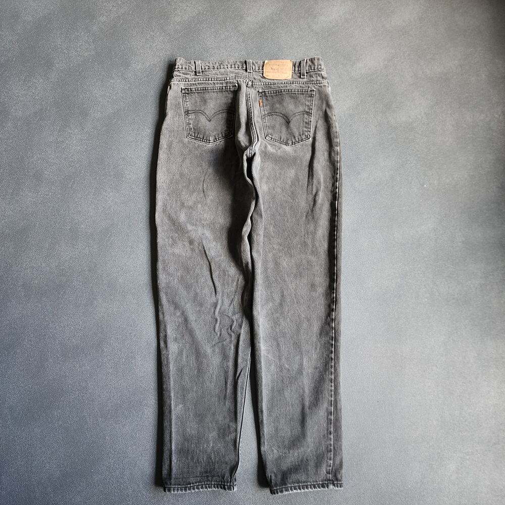 Vintage 90's Levi's 560 Orange Tab Loose Tapered Black Denim Jeans 36x34